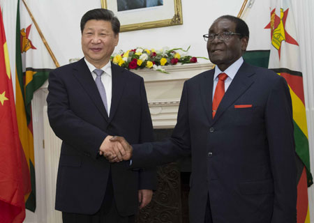 Les présidents chinois et zimbabwéen convenus sur l'approfondissement de la coopération pratique bilatérale