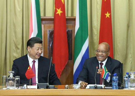 Entretien entre les présidents chinois et sud-africain sur le renforcement du partenariat stratégique global