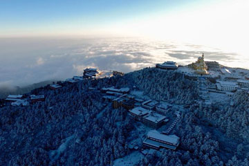 Photos: paysages du mont Emei en hiver