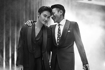 Andy Lau et Li Yuchun posent pour Harper's Bazaar