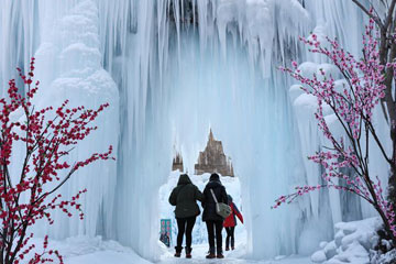 Photos - une cascade gelée à Shijiazhuang