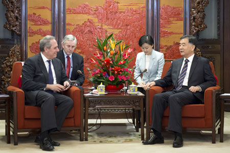 Un vice-PM chinois rencontre le représentant au commerce américain