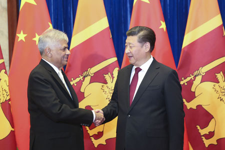 Xi Jinping rencontre le Premier ministre sri-lankais
