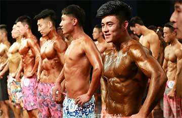 Un concours de bodybuilding à Hangzhou