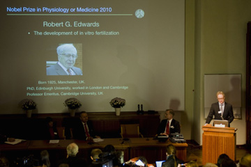 Le prix Nobel de m&eacute;decine d&eacute;cern&eacute; &agrave; Robert Edwards