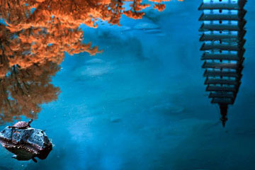 Les iconiques pagodes de Dali se transforment en royaume du rêve grâce à des photos infrarouges