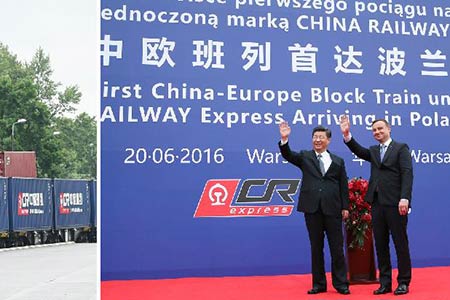 Les présidents chinois et polonais saluent l'amélioration des communications ferroviaires 
entre leurs deux pays