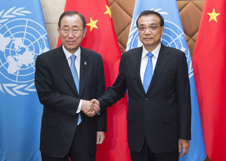 Le PM chinois rencontre le secrétaire général de l'ONU