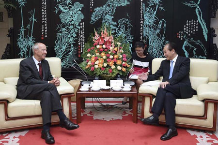 Le président de l'Agence de presse Xinhua rencontre le chef de l'OMPI