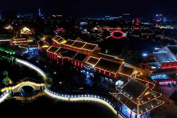 Vue de nuit de la ville de Kaifeng