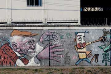 En images : les graffitis dans les rues de Rio