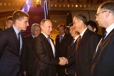 Le président russe est arrivé en Chine pour le sommet du G20