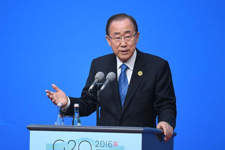 Climat : Ban Ki-moon salue l'engagement chinois et américain dans l'accord de Paris