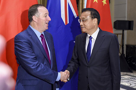 La Chine et la Nouvelle-Zélande renforceront la coopération dans les domaines commercial 
et judiciaire (Li Keqiang)