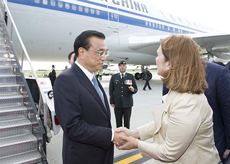 Arrivée du PM chinois à Ottawa pour une visite officielle au Canada