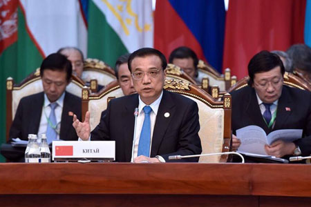 Li Keqiang appelle au renforcement de la coopération au sein de l'OCS en matière 
de sécurité