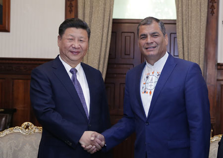 La Chine et l'Equateur hissent leurs relations au niveau de partenariat stratégique 
global