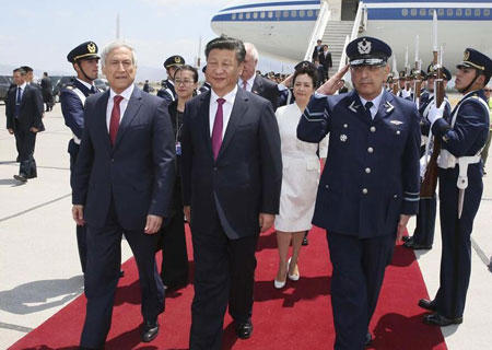 Le président chinois arrive au Chili pour une visite d'Etat
