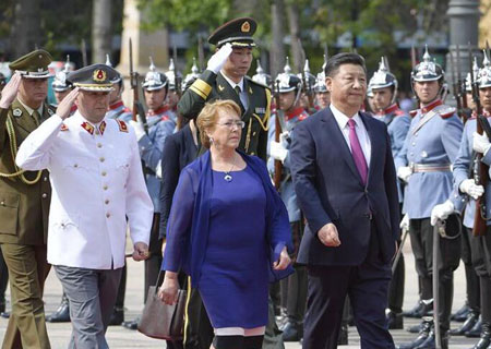 La Chine et le Chili hissent leurs relations bilatérales au niveau de partenariat 
stratégique global