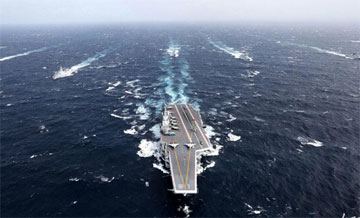 Entraînement du porte-avions chinois Liaoning