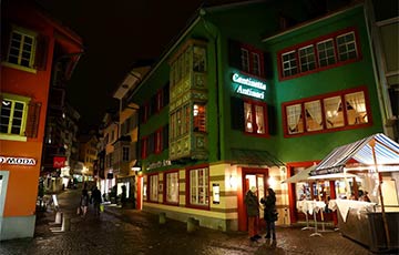 Paysage nocturne de Zurich