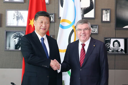 Le président chinois rencontre le président du CIO et promet de faire des JO d'hiver 
2022 un événement extraordinaire