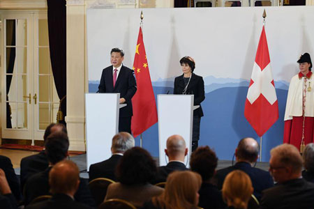 La 2e journée de la visite en Suisse du président chinois Xi Jinping