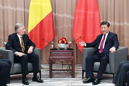 Xi Jinping rencontre le roi des Belges et exprime son soutien à l'intégration européenne