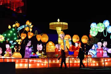 Chine : foire de lanternes à Nanjing