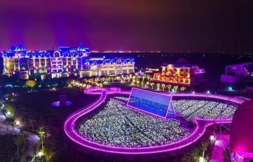 Illuminations dans un parc à Guangzhou