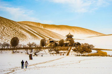 Gansu : les paysages pittoresques de la dune du sable chantant