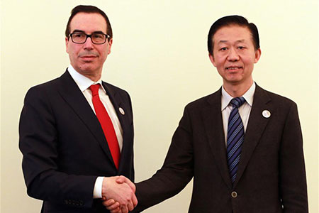 Le ministre chinois des Finances et le secrétaire américain au Trésor appellent à 
promouvoir la coopération économique bilatérale