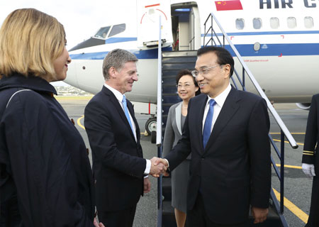 Le PM chinois en Nouvelle-Zélande pour une visite officielle