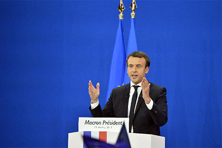 France/présidentielle : Emmanuel Macron se veut le "président des patriotes face 
à la menace des nationalistes