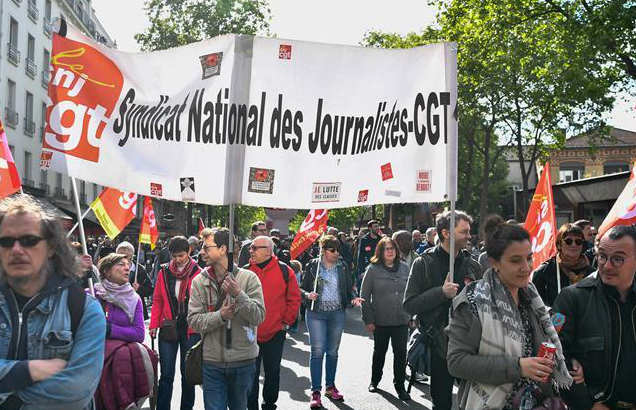 France : marche de la fête internationale du Travail