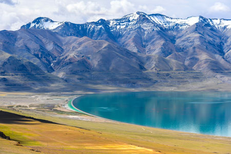 Chine: paysages du lac Tangra Yumco au Tibet
