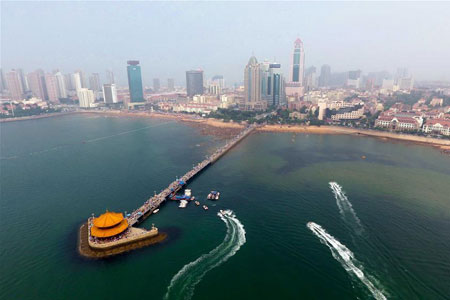 Paysage aérien de la ville de Qingdao