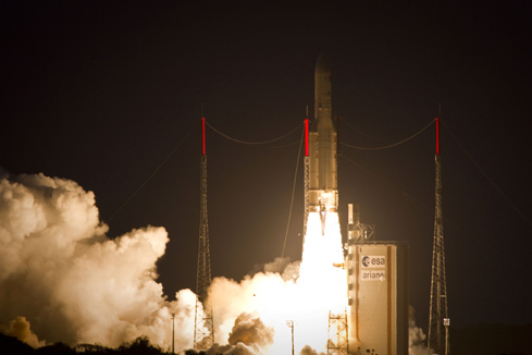 Lancement d'une fus&eacute;e Ariane 5