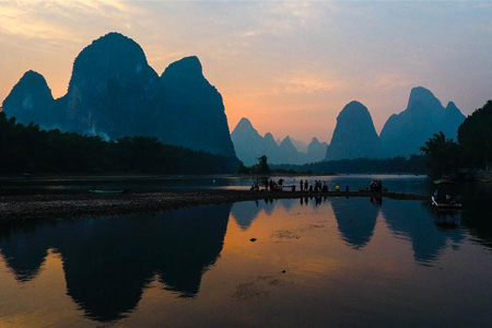 Chine: le paysage de rivière Lijiang à Guilin