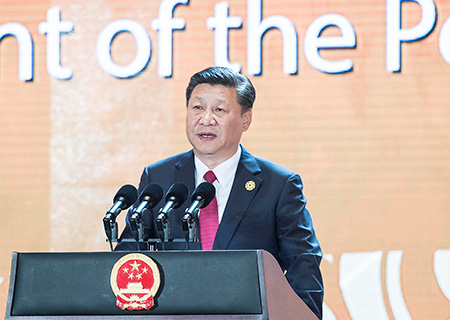 Xi Jinping présente "la nouvelle marche" chinoise dans son premier discours à l'étranger 
après le 19e Congrès national du PCC