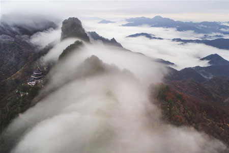 Paysage du mont Nangong au Shaanxi