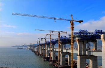 Chine : construction d'un pont maritime dans le détroit de Pingtan