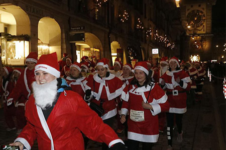 La course des Pères Noël en Suisse