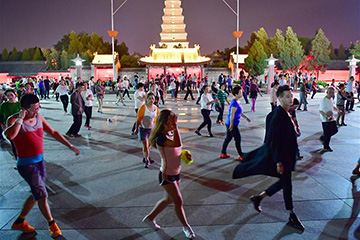 Chine : danse en extérieur à Xi'an