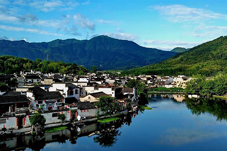 Chine: paysages de villages dans la province de l'Anhui