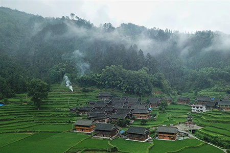 Paysages de villages dans le sud-ouest de la Chine