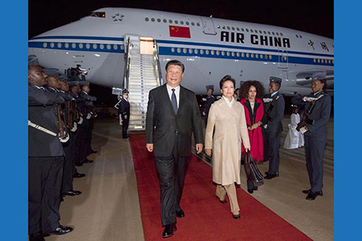 Arrivée du président chinois en Afrique du Sud pour une visite d'Etat