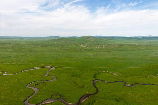 Chine: paysage de prairie en Mongolie intérieure