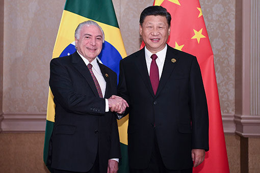 Le président chinois s'entretient avec son homologue brésilien à Johannesbourg