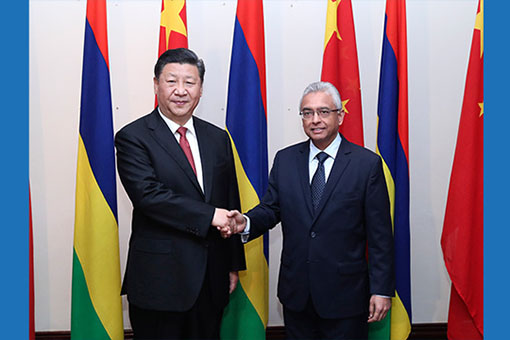 Le président chinois discute des relations bilatérales avec le Premier ministre mauricien